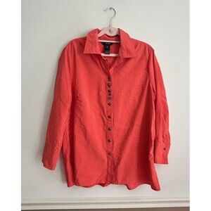 Ali Miles Textured Shirt Mixed Buttons